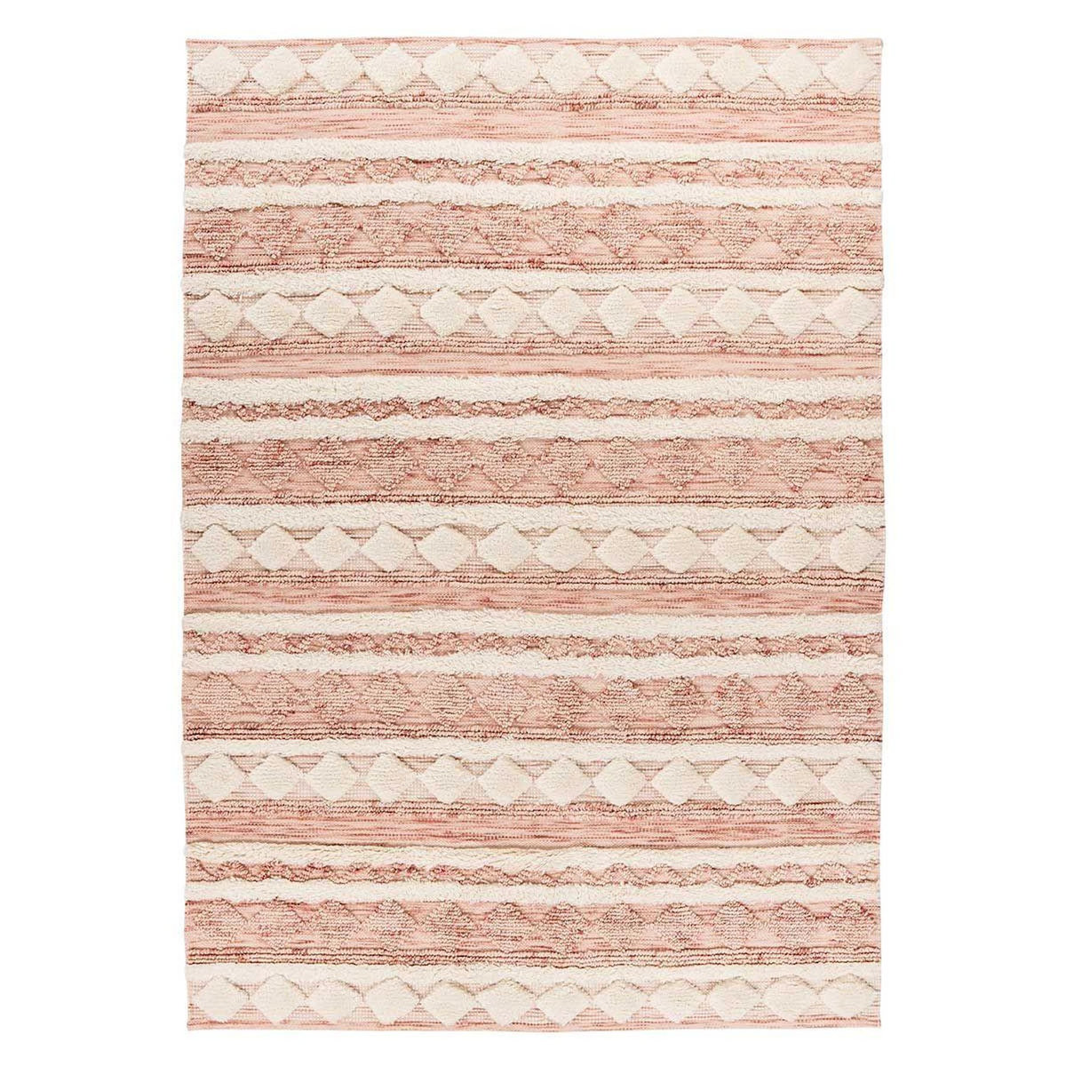 Paris Prix Tapis Bohème Fait à la Main  Bohist II  Rose & Crème