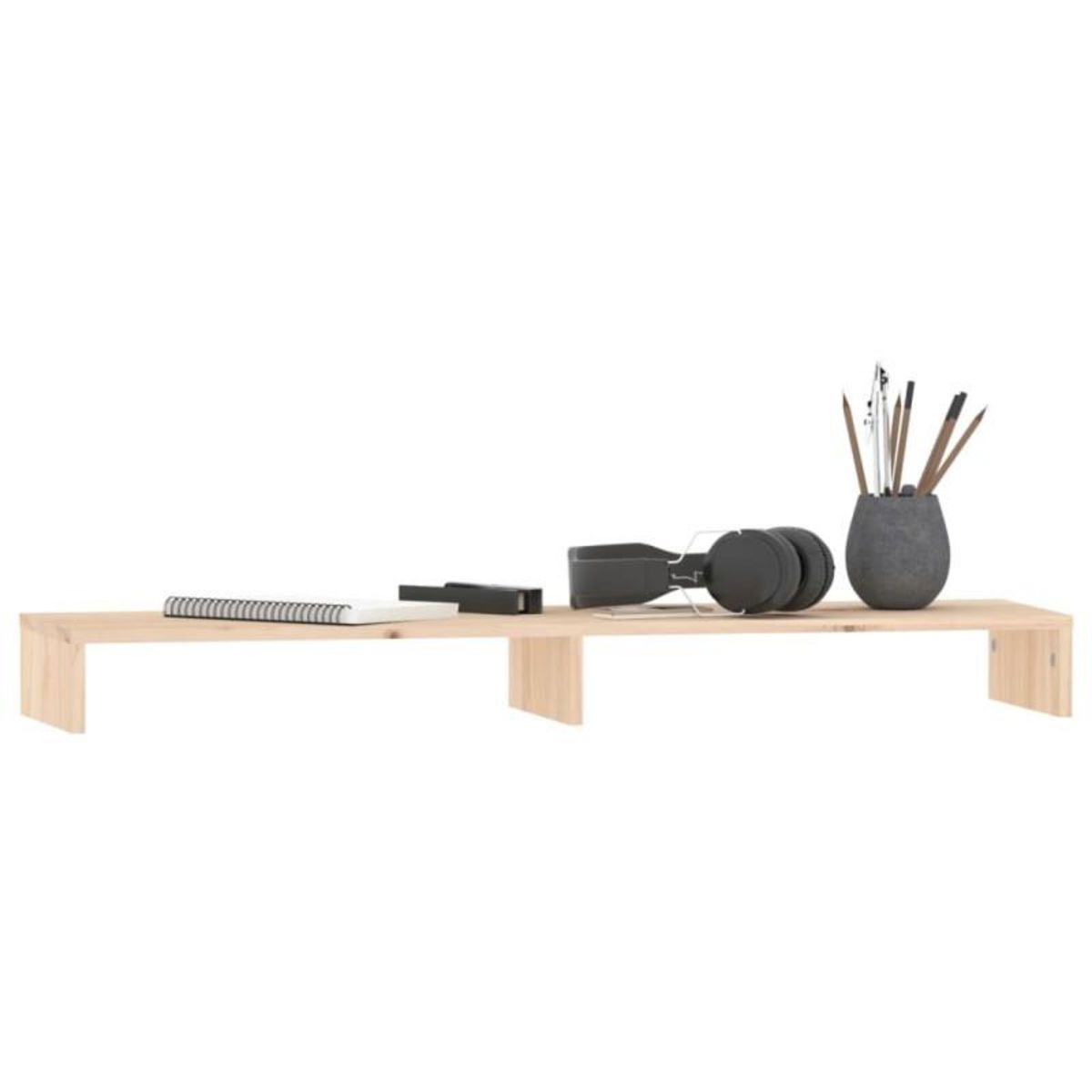 VIDAXL Support pour moniteur 100x27x10 cm Bois de pin solide