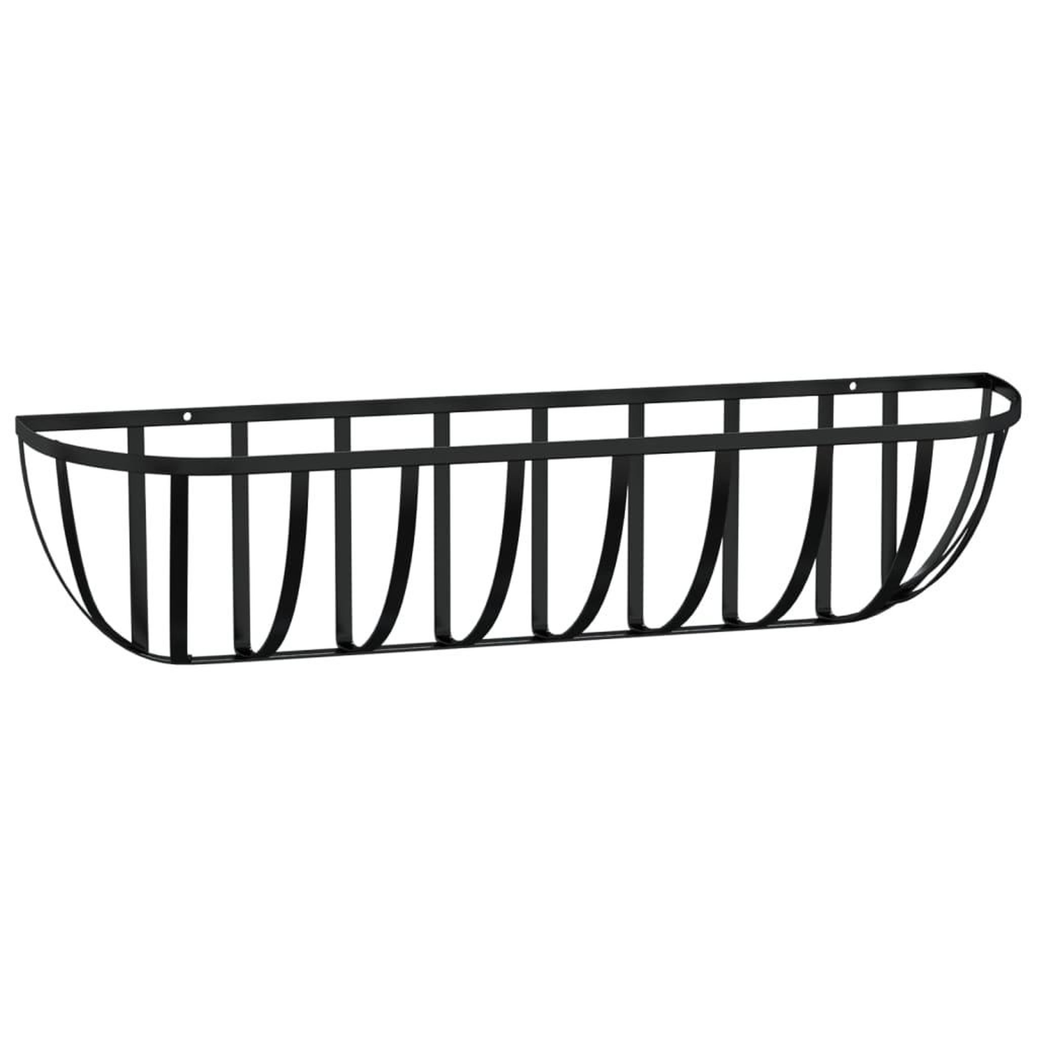 Voir la diapositive 5 : VIDAXL Jardinieres murales 2 pcs en coco noir 61x19x16 cm acier