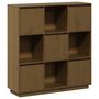 Voir la diapositive 2 : VIDAXL Buffet Marron miel 110,5x35x117 cm Bois massif de pin