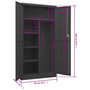 Voir la diapositive 6 : VIDAXL Armoire a casiers Anthracite 90x40x180 cm Acier