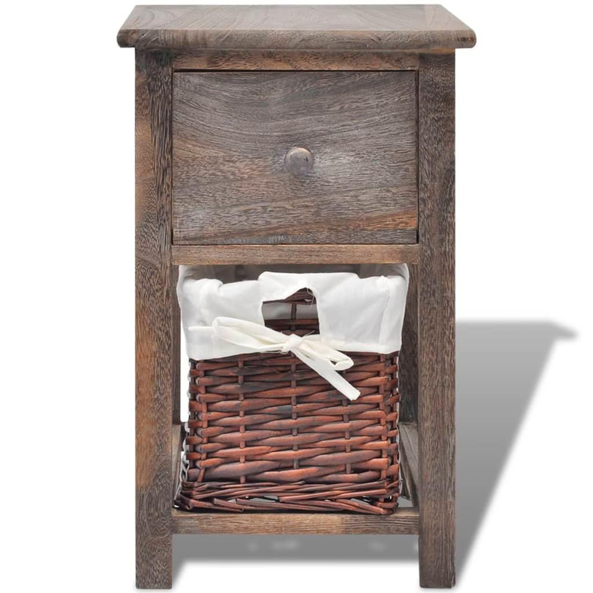 Voir la diapositive 3 : VIDAXL Table de chevet Bois Marron