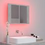 Voir la diapositive 4 : VIDAXL Armoire de salle de bain a miroir LED Gris beton Acrylique