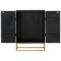 Voir la diapositive 5 : VIDAXL Buffet Noir 55x34x75 cm Bois massif de manguier et fer