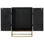 Voir la diapositive 5 : VIDAXL Buffet Noir 55x34x75 cm Bois massif de manguier et fer