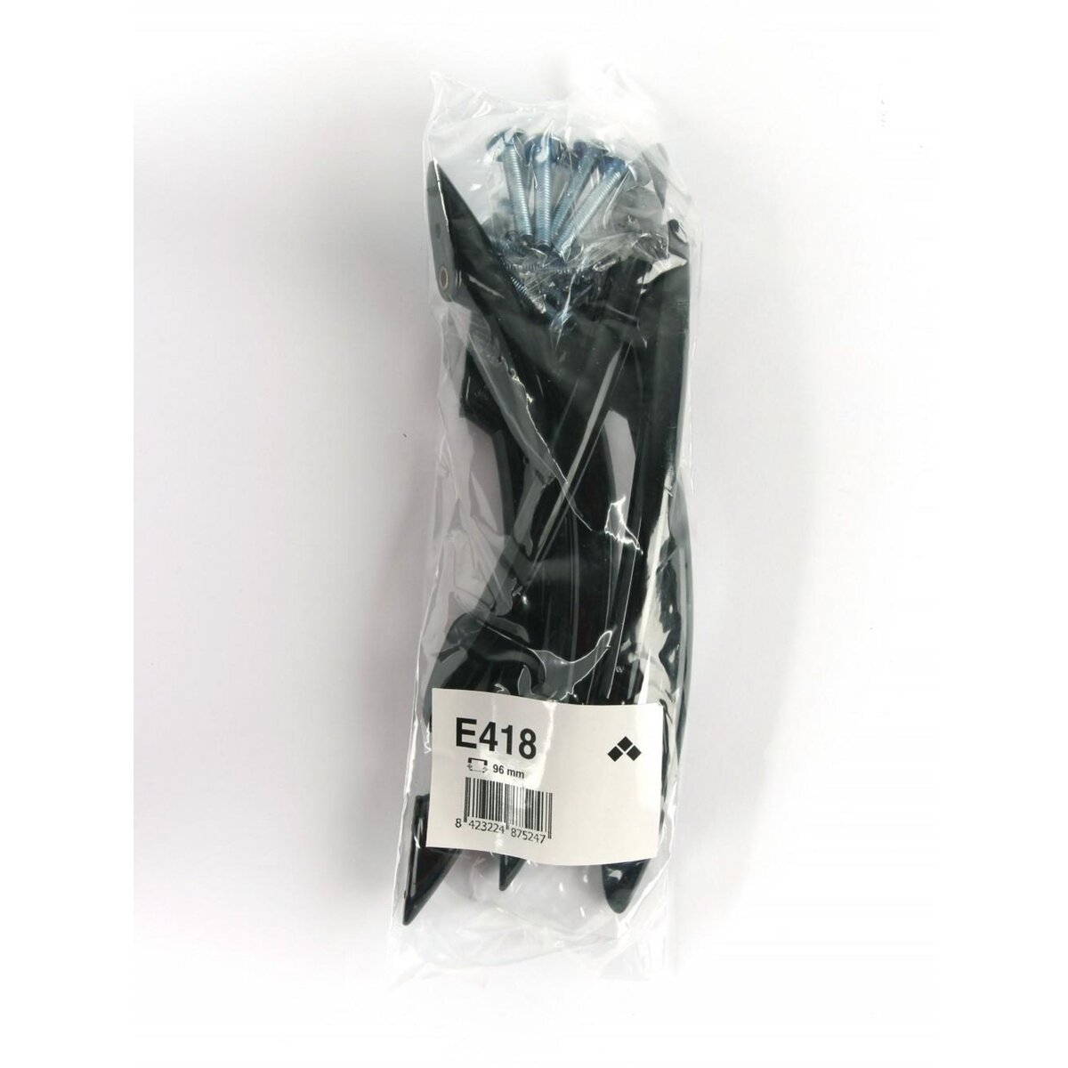 CENTRALE BRICO Lot de 6 poignées de meuble entraxe 96 mm plastique brillant