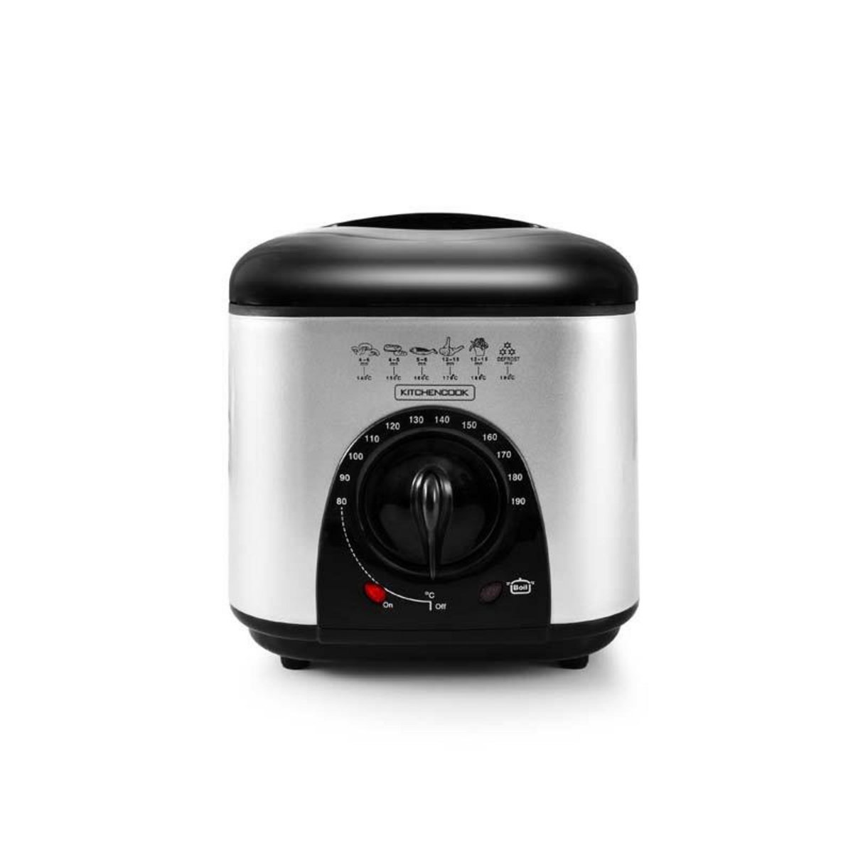 KITCHENCOOK Kitchencook - Friteuse électrique 1l 2en1  - Avec Service à Fondue - Couvercle Avec Fenêtre - Revêtement Antiadhésif