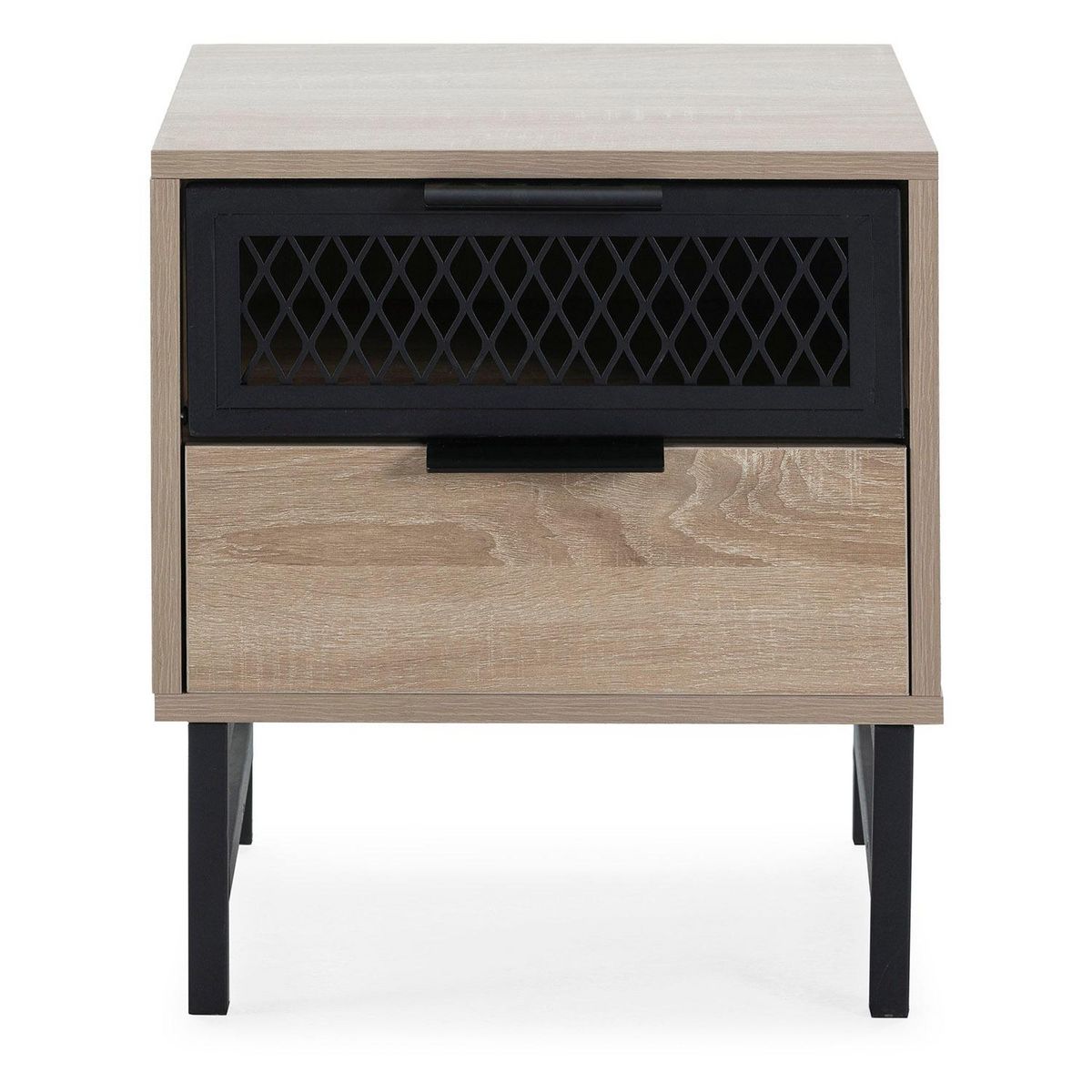 VS VENTA-STOCK Table de chevet Hera 1 porte 1 tiroir coloris bois