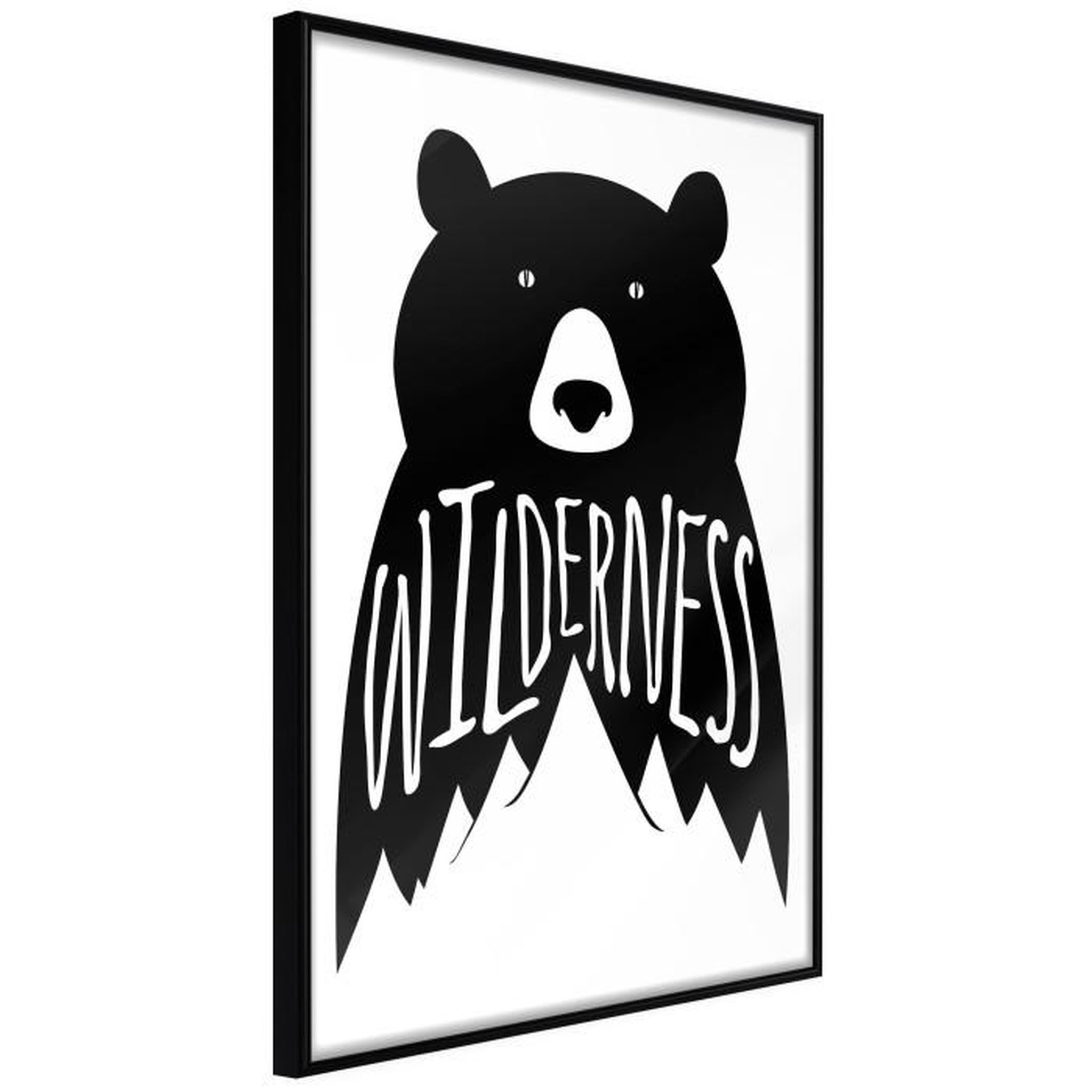 Paris Prix Affiche Murale Encadrée  Wild Bear. Coloris disponibles : Noir, Jaune