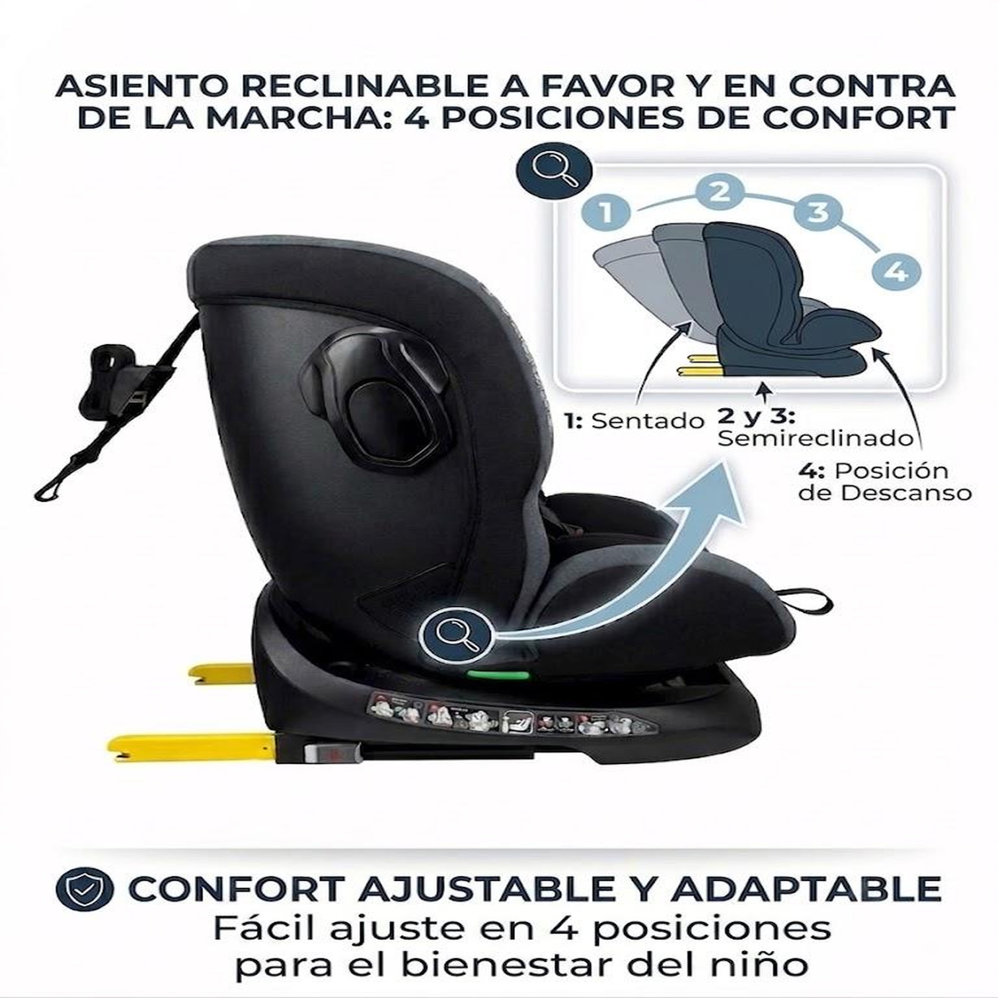 Voir la diapositive 5 : NANIA Nania, parma, siège auto isofix i-size, pivotant 360, évolutif, naissance -12 ans environ 40-150 cm, avec indicateur electronique d'installation, inclinable