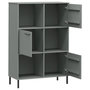 Voir la diapositive 5 : VIDAXL Bibliotheque avec pieds en metal Gris 90x35x128,5 cm Bois OSLO