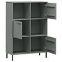 Voir la diapositive 5 : VIDAXL Bibliotheque avec pieds en metal Gris 90x35x128,5 cm Bois OSLO