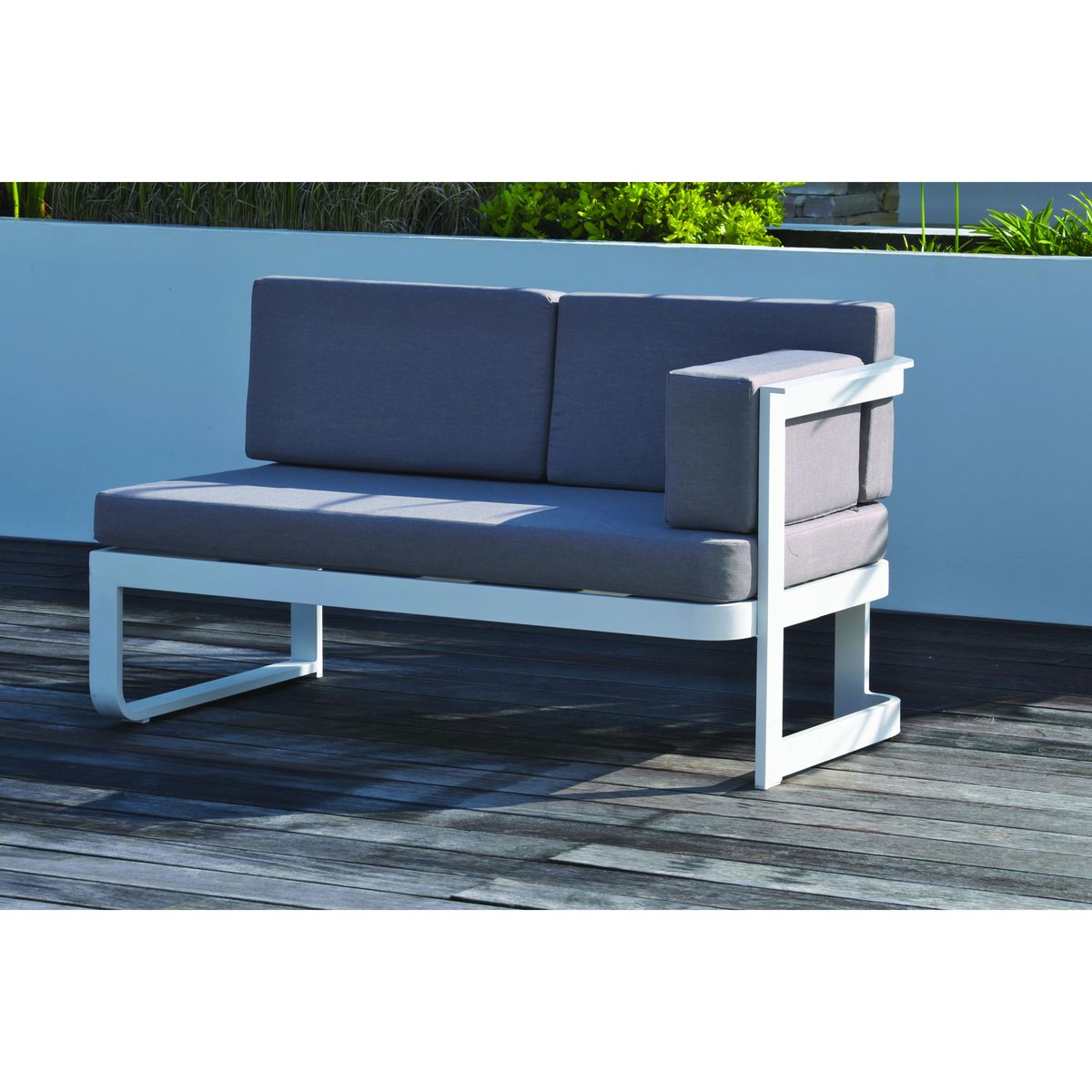 DCB GARDEN Salon bas de jardin 6 personnes BARCELONA blanc