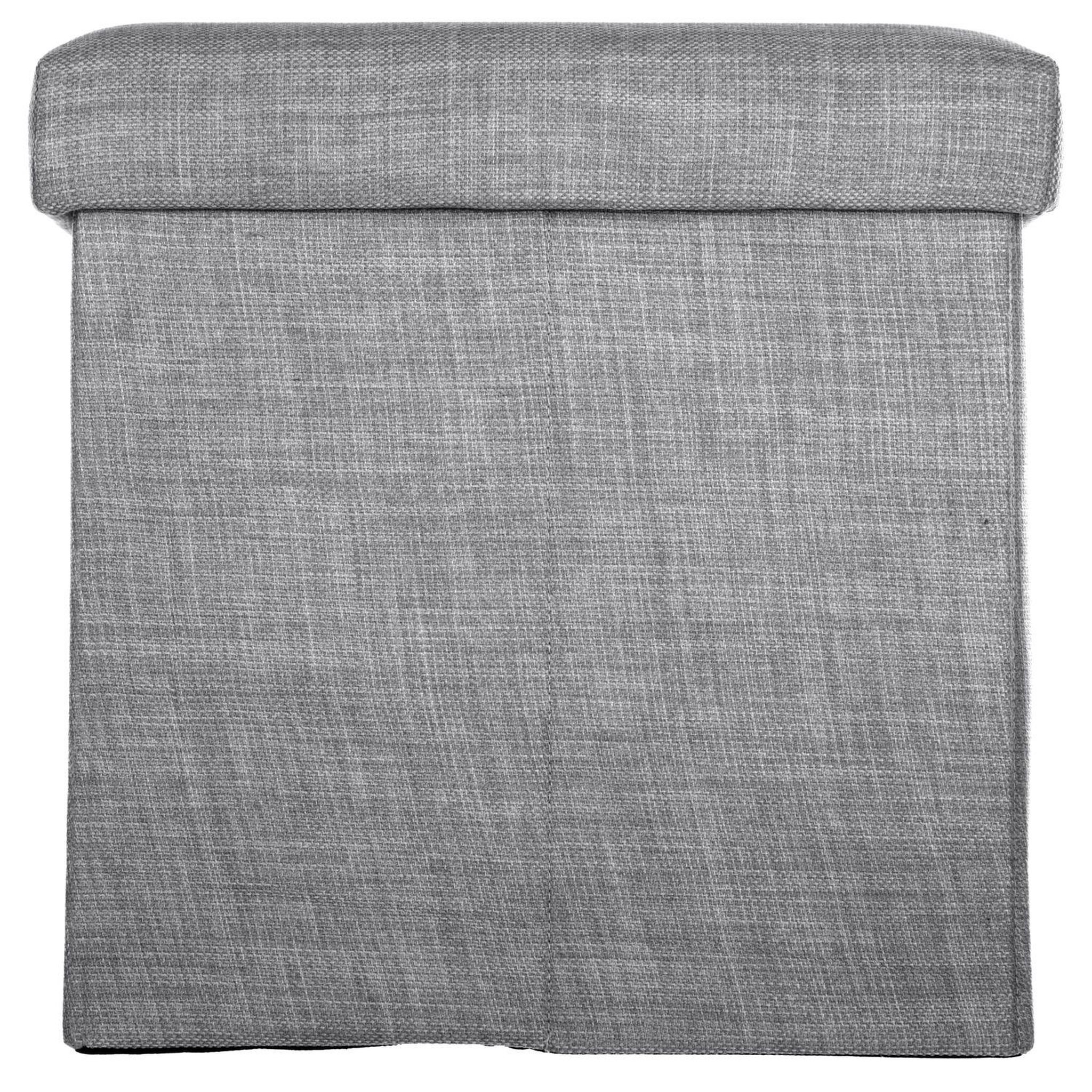 Voir la diapositive 2 : ATMOSPHERA Pouf coffre pliable tomaz - l. 38 x h. 38 cm
