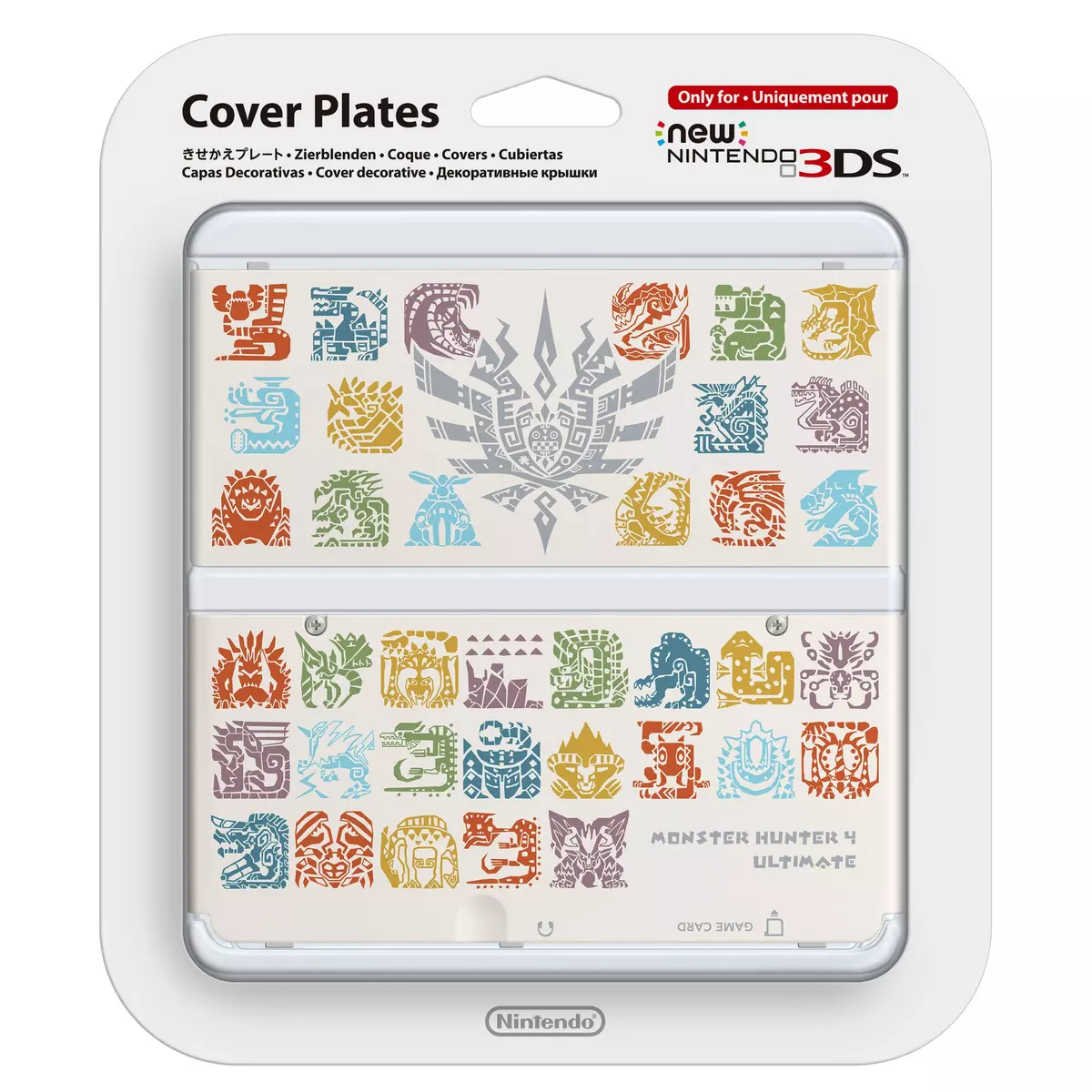 Coque New 3DS - Monster Hunter 4 Ultimate Blanc