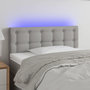 Voir la diapositive 1 : VIDAXL Tete de lit a LED Gris clair 90x5x78/88 cm Tissu