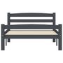 Voir la diapositive 4 : VIDAXL Cadre de lit sans matelas gris fonce pin massif 100x200 cm