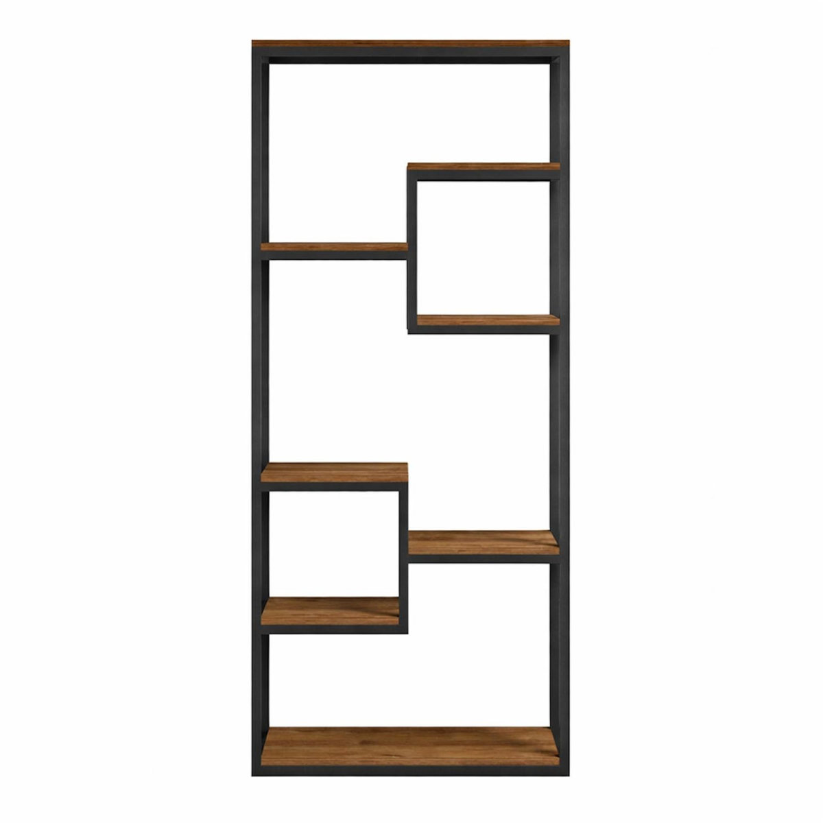 CONCEPT USINE Étagère haute style industriel noyer et noir - 182 cm LOPA