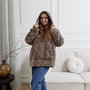 Voir la diapositive 3 : Paris Prix Plaid Sweat à Capuche  Embosse  85x118cm Marron