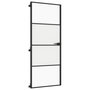 Voir la diapositive 5 : VIDAXL Porte interieure mince noir 83x201,5 cm verre trempe aluminium