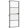 Voir la diapositive 5 : VIDAXL Porte interieure mince noir 83x201,5 cm verre trempe aluminium