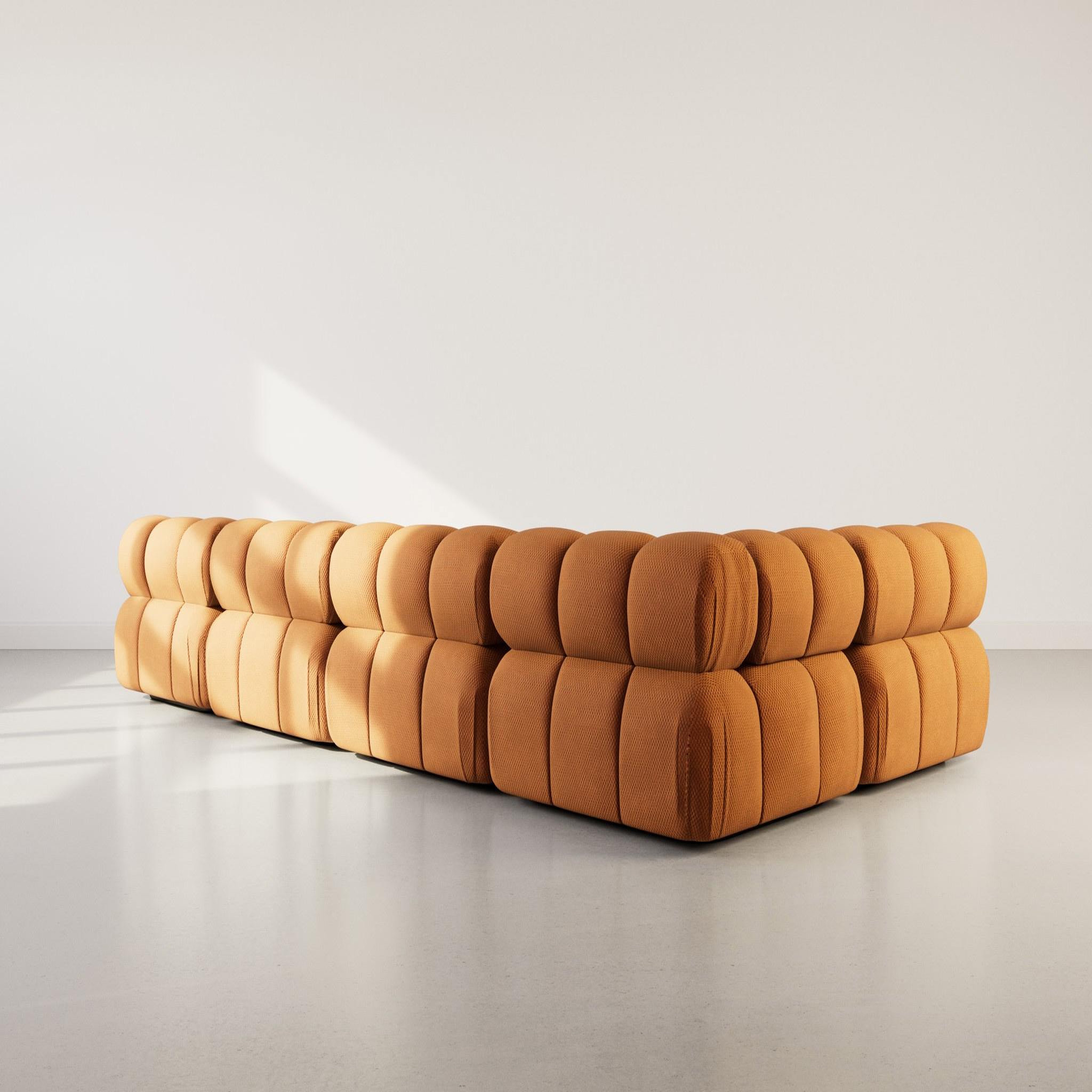 Voir la diapositive 5 : LISA DESIGN Ruby - canapé panoramique modulable d'angle gauche 7 places en velours texturé