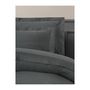 Voir la diapositive 2 : GENERIQUE Parure de lit - 129CTN63974 - 1 housse de couette 220 x 240 cm + 2 taies d'oreiller 60 x 60 cm - Satiné 100% coton - Anthracite