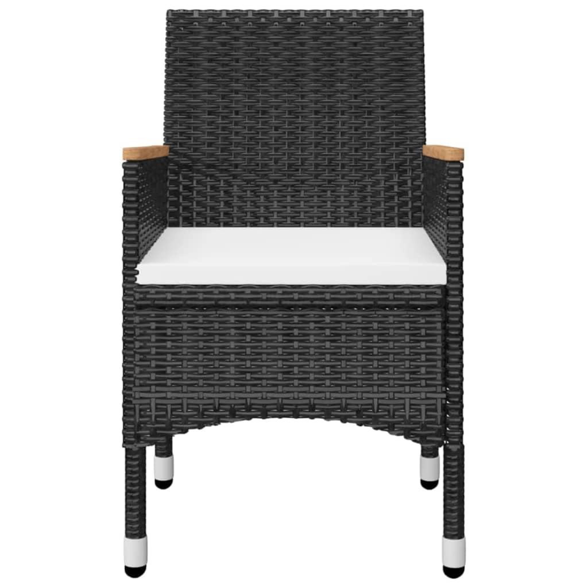 Voir la diapositive 4 : VIDAXL Ensemble a manger de jardin 5 pcs Noir