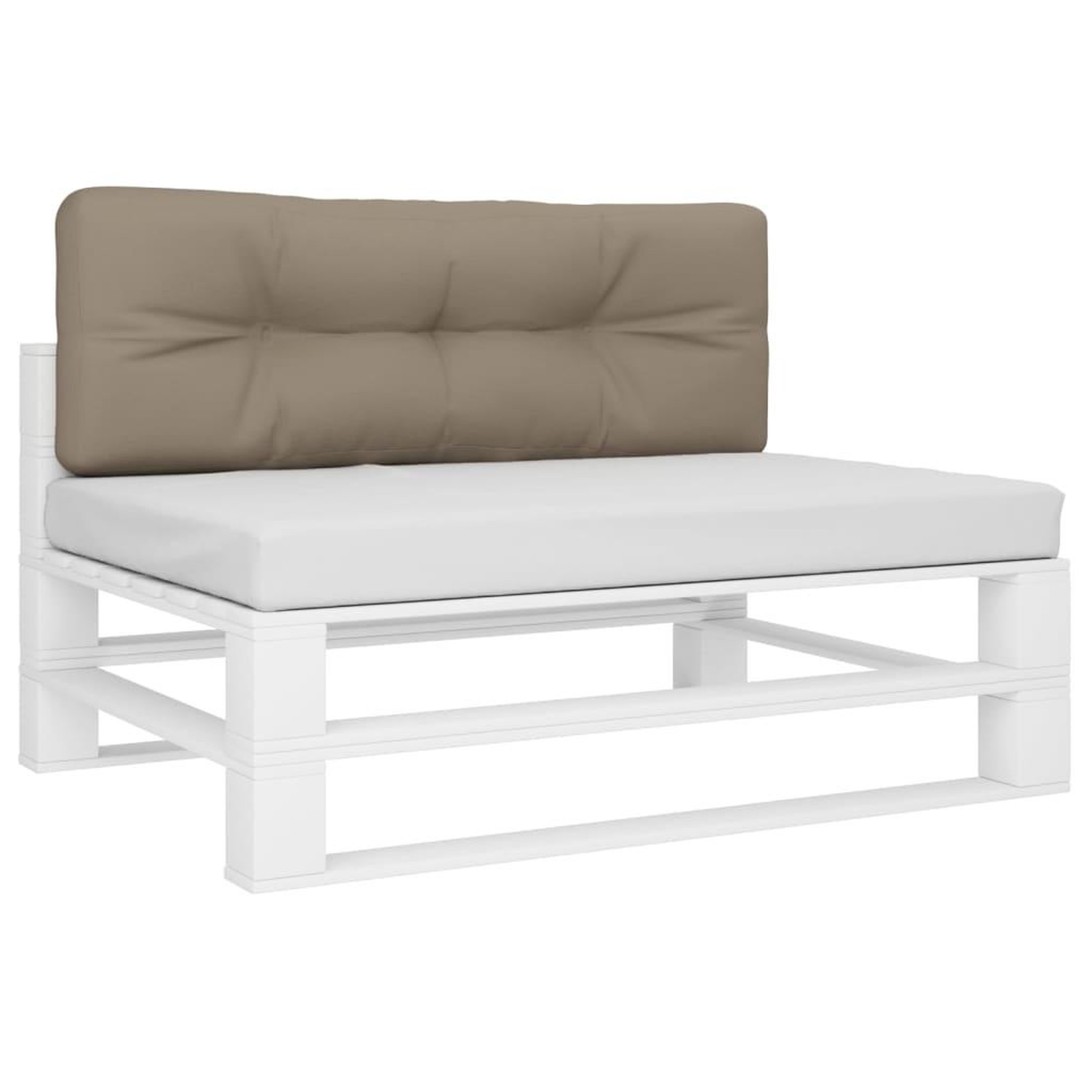Voir la diapositive 3 : VIDAXL Coussin de palette taupe 120x40x12 cm tissu