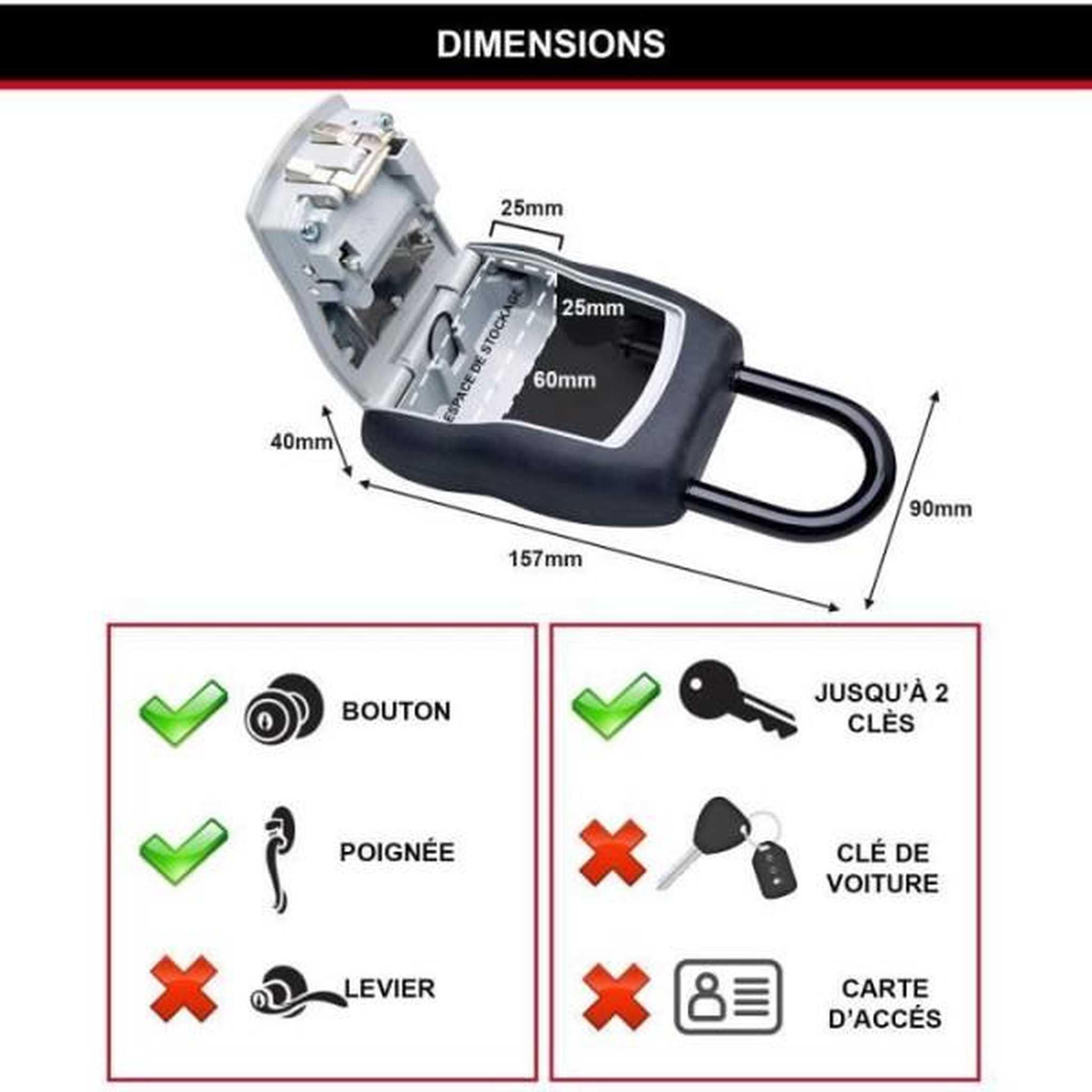 Voir la diapositive 6 : Master lock Boite a clés sécurisée - master lock - 5400eurd - format m - avec anse - select access partagez vos clés en toute sécurité