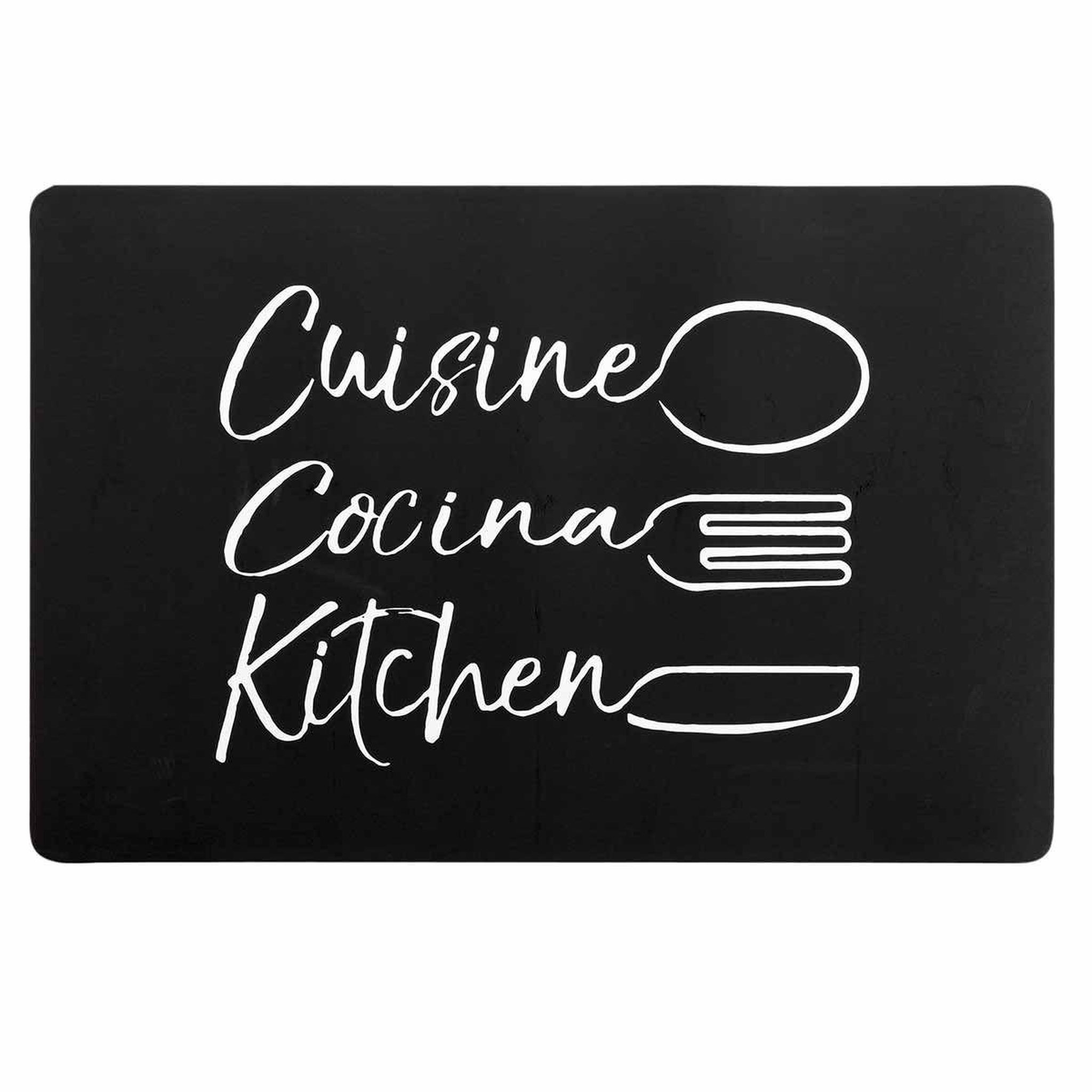 Douceur d'Intérieur Set de table imprimé  cuisina  28x43cm noir