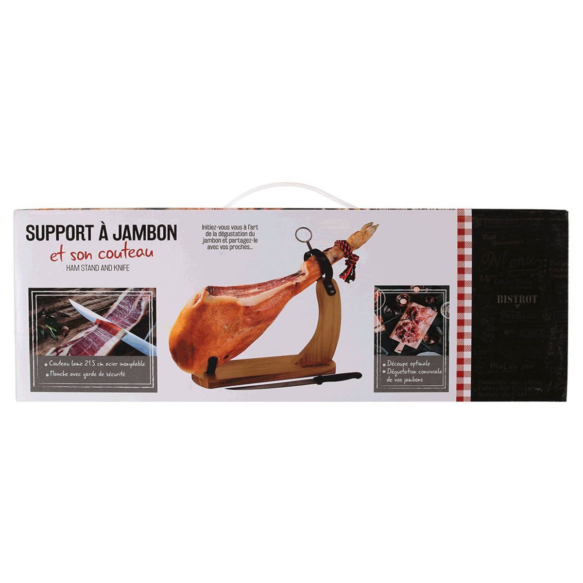 Support jambon avec couteau 