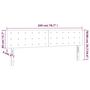 Voir la diapositive 6 : VIDAXL Tete de lit a LED Gris clair 200x5x78/88 cm Velours