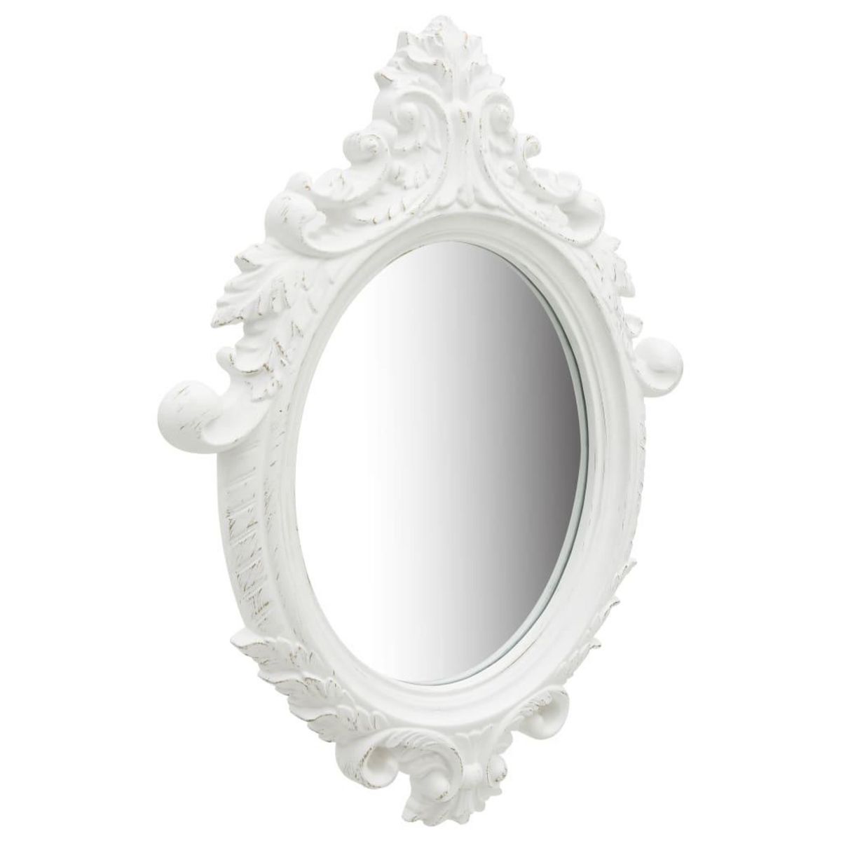 VIDAXL Miroir mural style chateau 56x76 cm Blanc