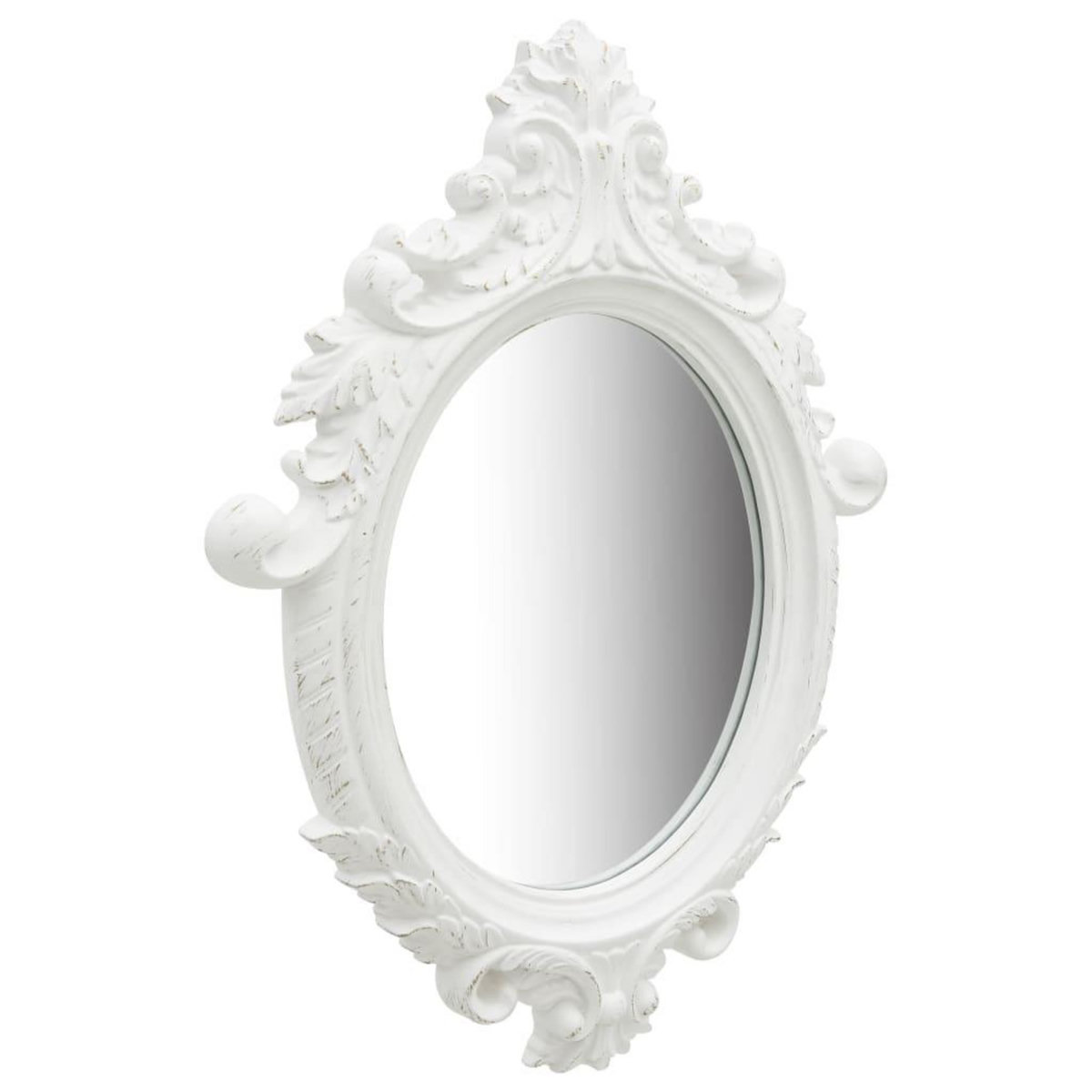 VIDAXL Miroir mural style chateau 56x76 cm Blanc