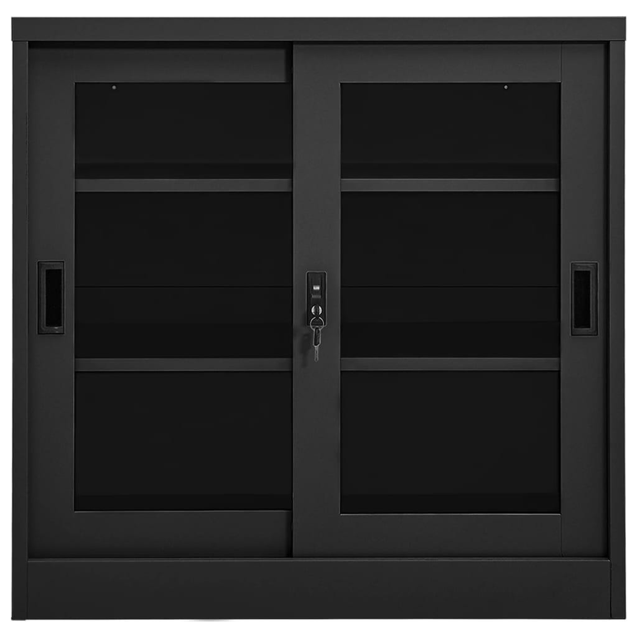 Voir la diapositive 2 : VIDAXL Armoire a portes coulissantes Anthracite 90x40x90 cm Acier