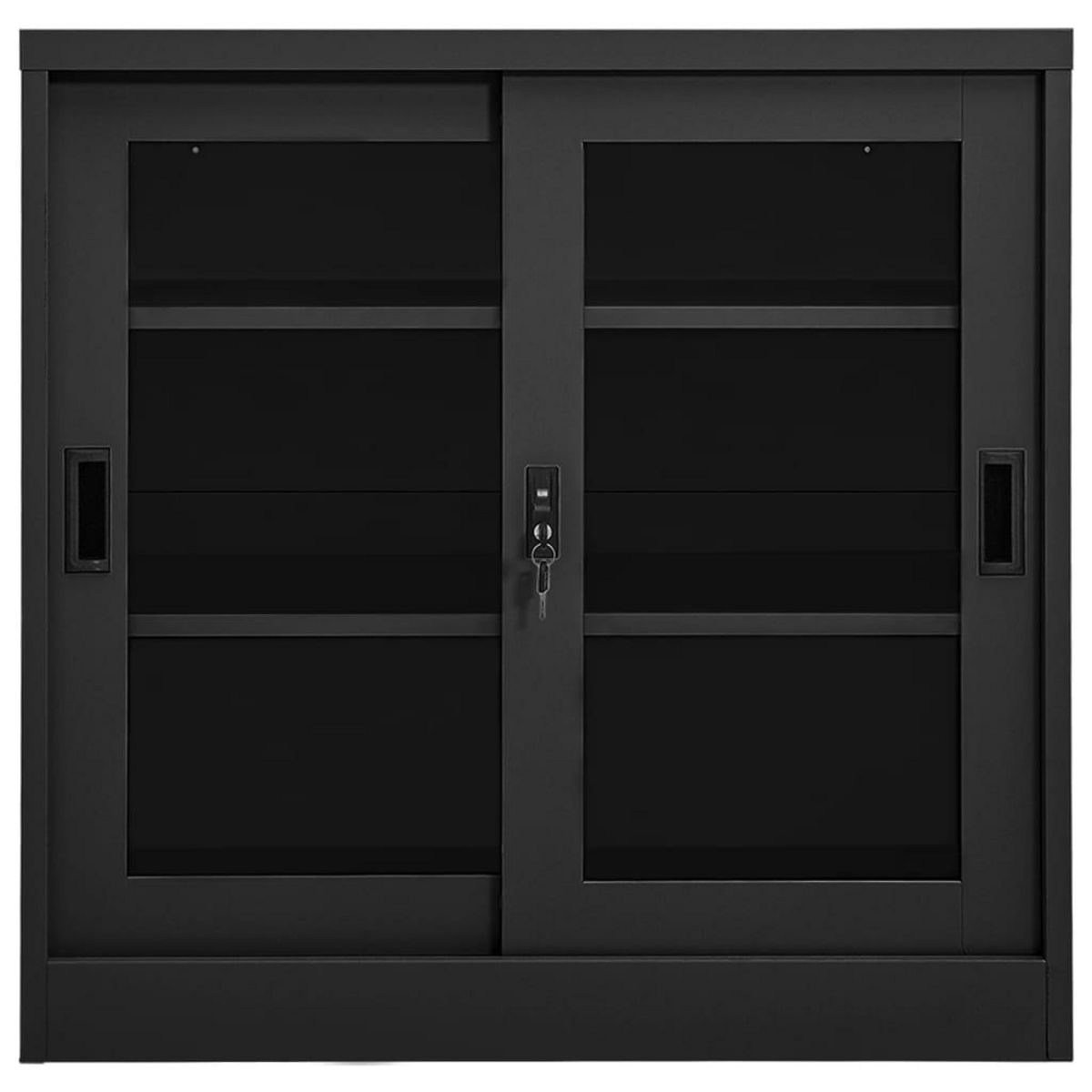 VIDAXL Armoire a portes coulissantes Anthracite 90x40x90 cm Acier
