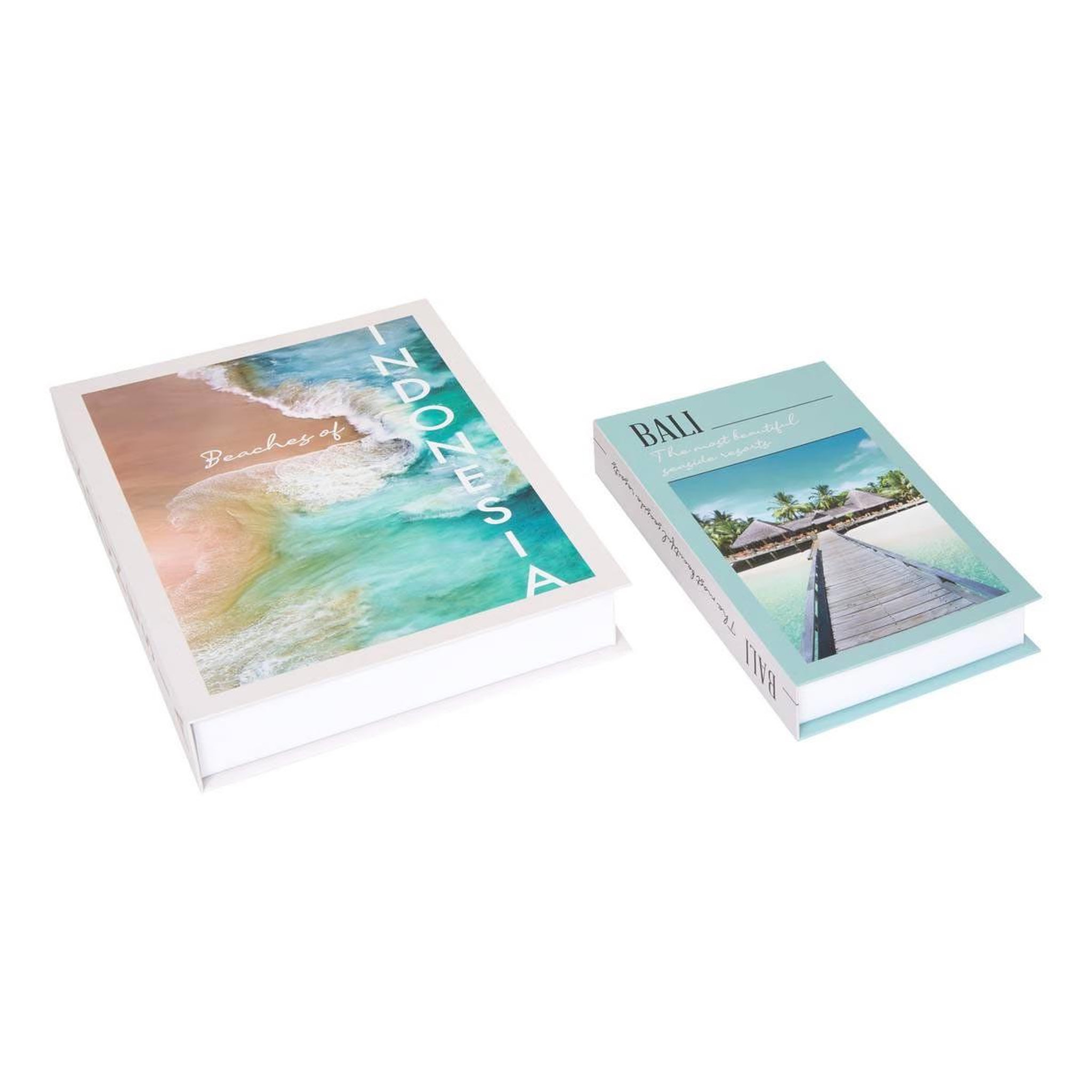 ATMOSPHERA Lot de 2 boîtes livres  the palm resort  33cm multicolore