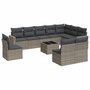 Voir la diapositive 2 : VIDAXL Salon de jardin 11 pcs avec coussins gris resine tressee