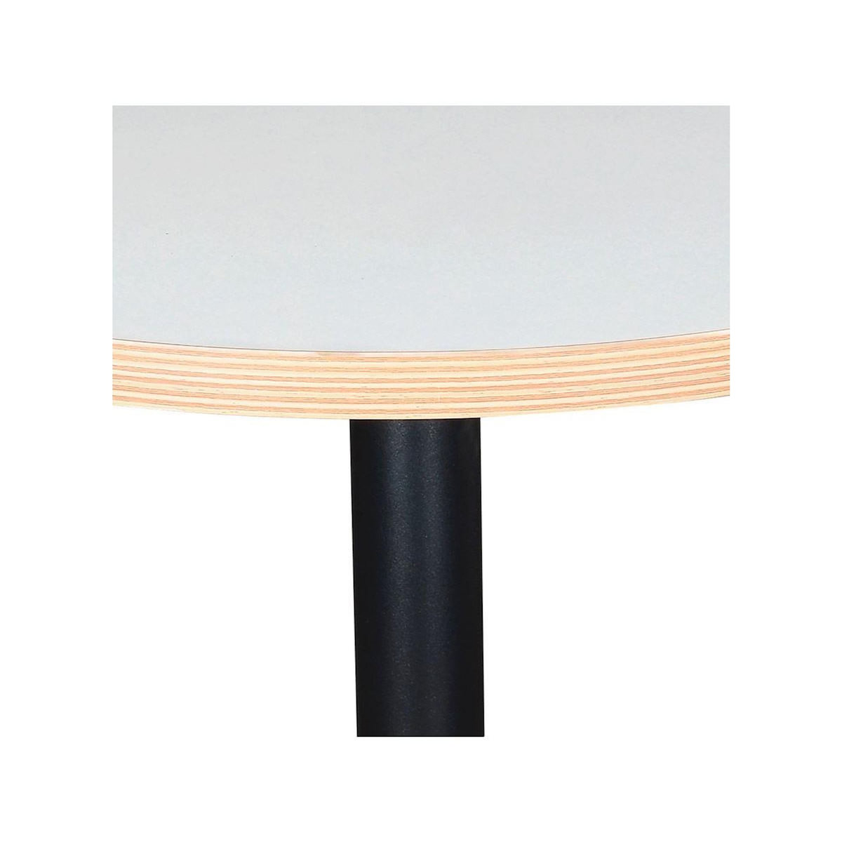 Paris Prix Table de Repas Design  Polanzia  80cm Blanc & Noir