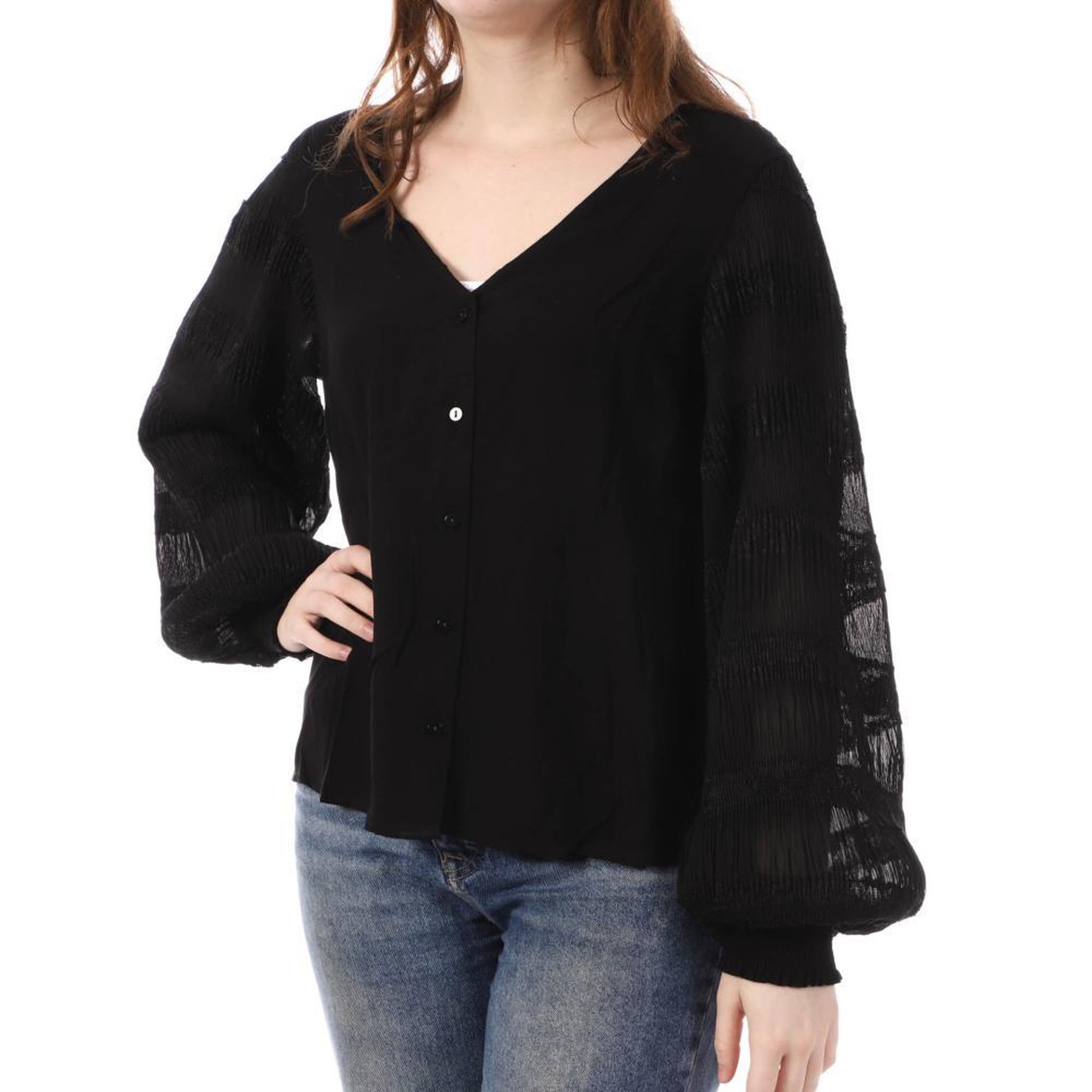 Vila Blouse Noire Femme Vila Elma. Coloris disponibles : Noir