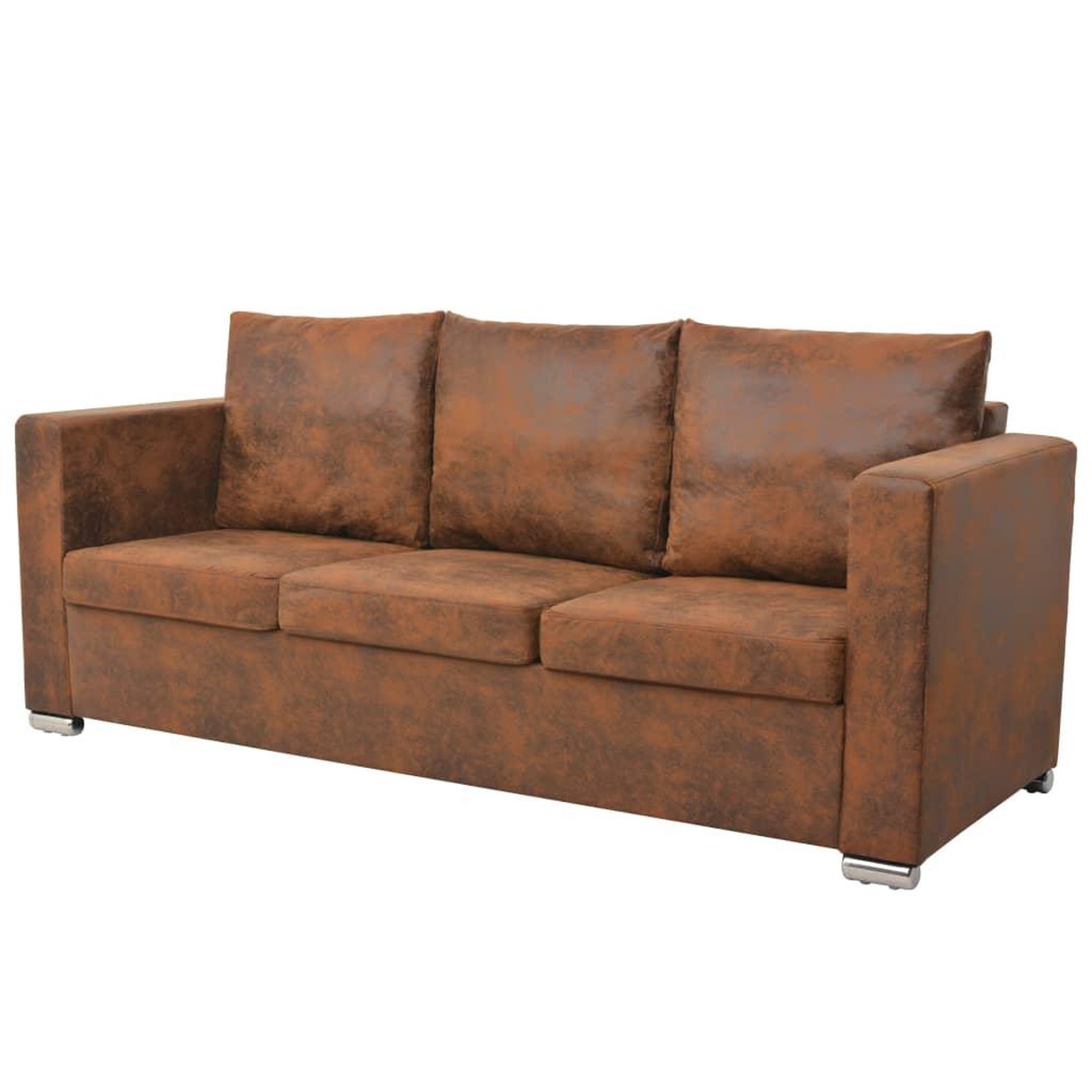 Voir la diapositive 2 : VIDAXL Ensemble de canapes 3 pcs cuir daim synthetique