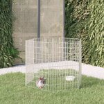 VIDAXL Enclos pour animaux en liberte 6 panneaux 54x80cm fer galvanise