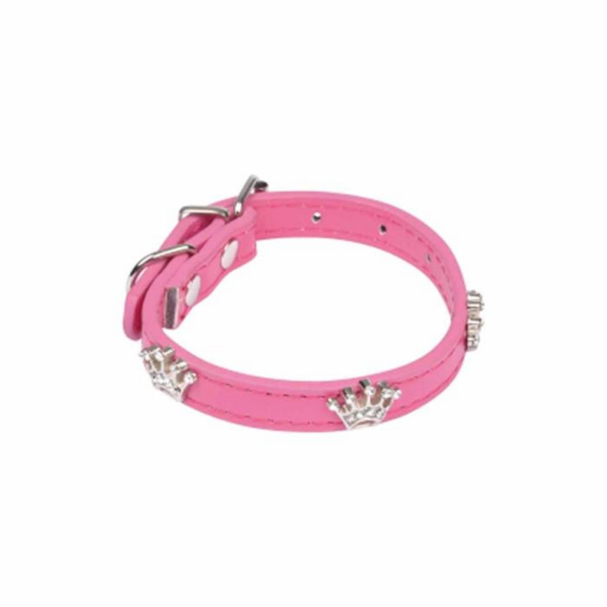 Paris Prix Collier Fantaisie pour Chien  Couronnes  30cm Fuchsia