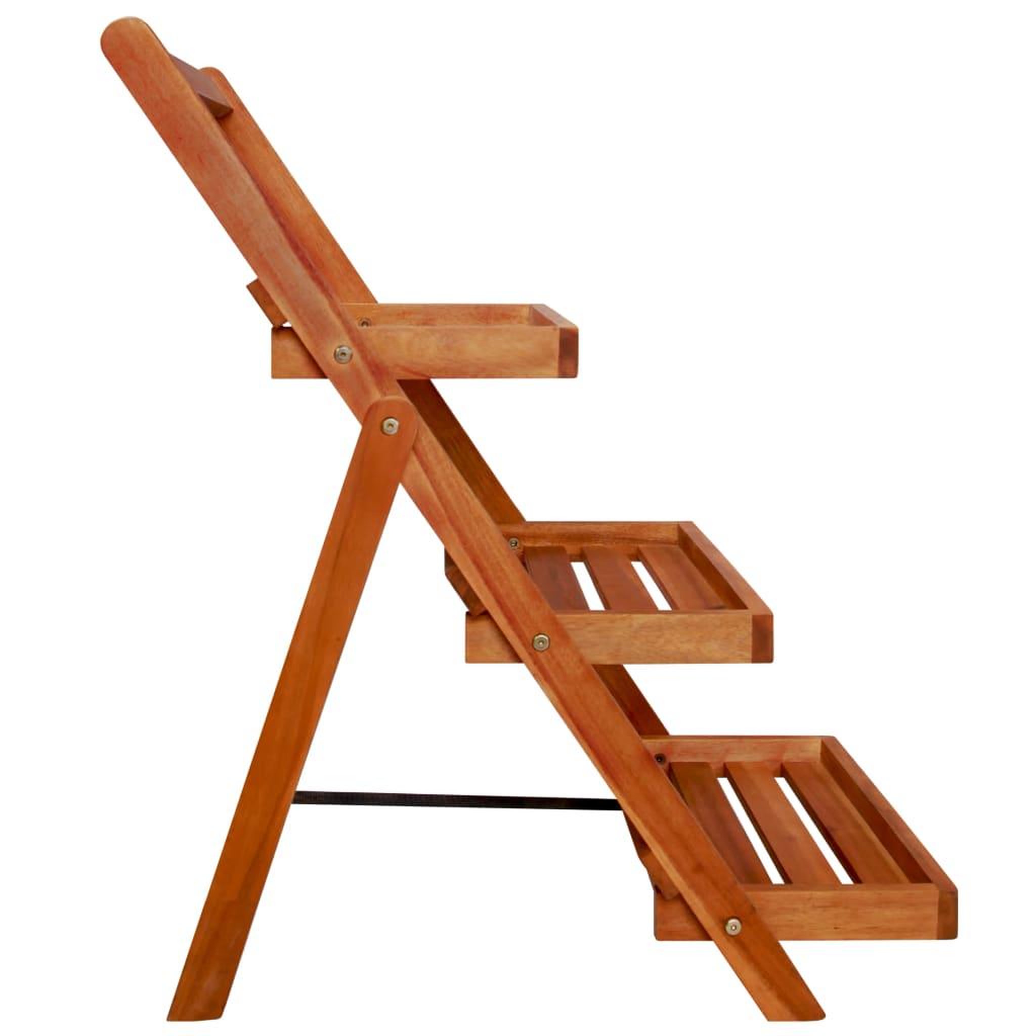 Voir la diapositive 3 : VIDAXL Support de jardiniere a 3 niveaux 50x63x80 cm acacia solide