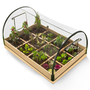 Voir la diapositive 1 : ID MARKET Carré potager 12 compartiments + housse serre châssis