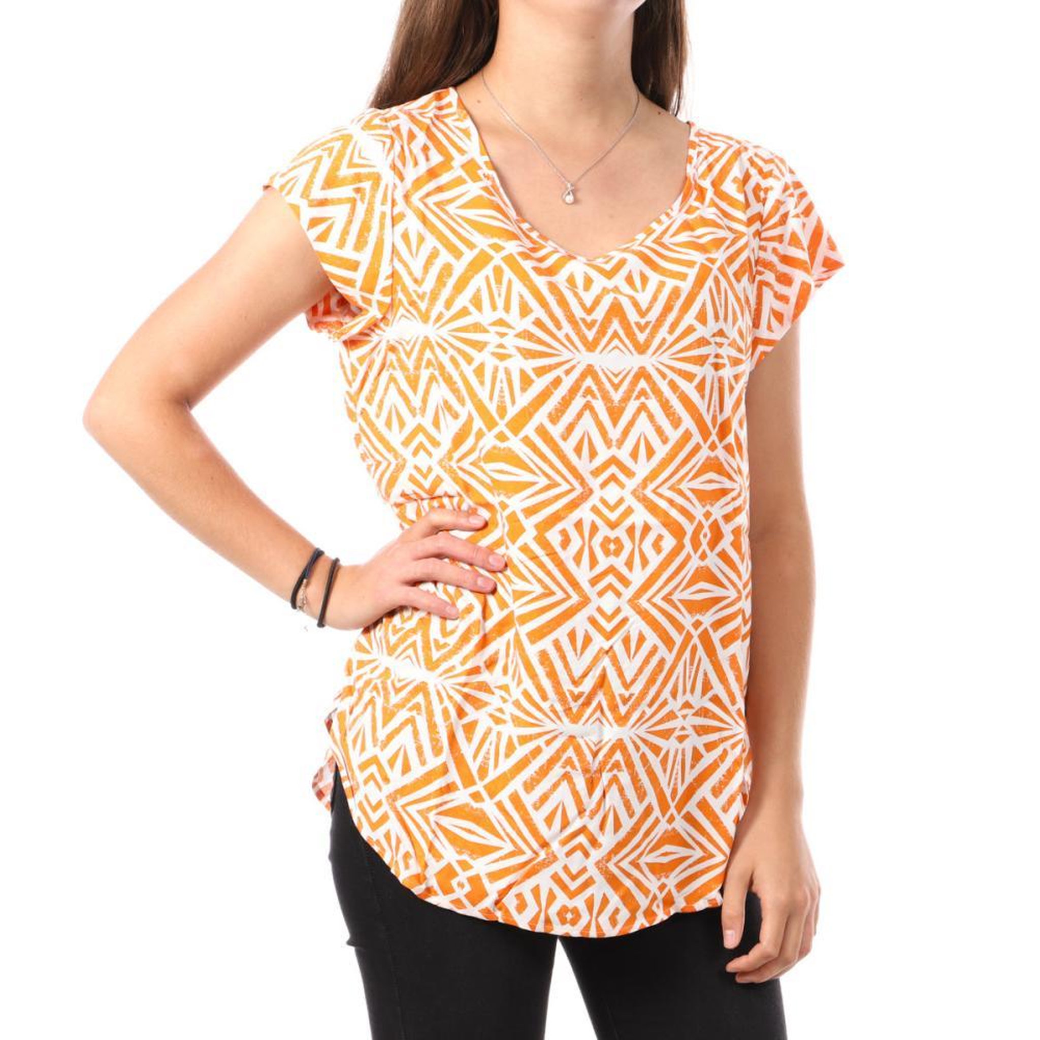 Only Top  à motifs Femme Only Nova. Coloris disponibles : Orange