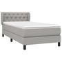 Voir la diapositive 3 : VIDAXL Sommier a lattes de lit avec matelas Gris clair 80x200 cm Tissu