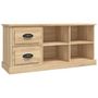 Voir la diapositive 2 : VIDAXL Meuble TV chene sonoma 102x35,5x47,5 cm bois d'ingenierie