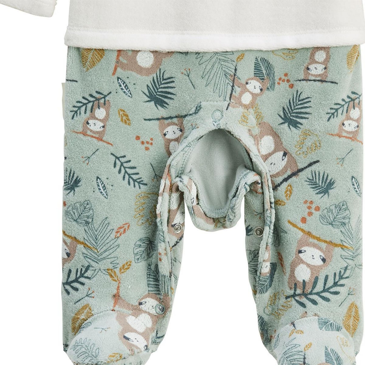 Petit Béguin Pyjama bébé en velours Cache-cache